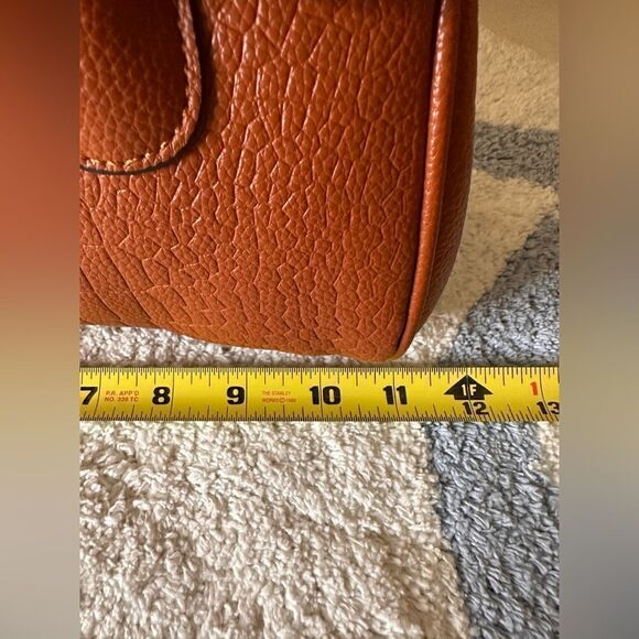 Brown shoulder bag with second handles - Picture 8 of 11